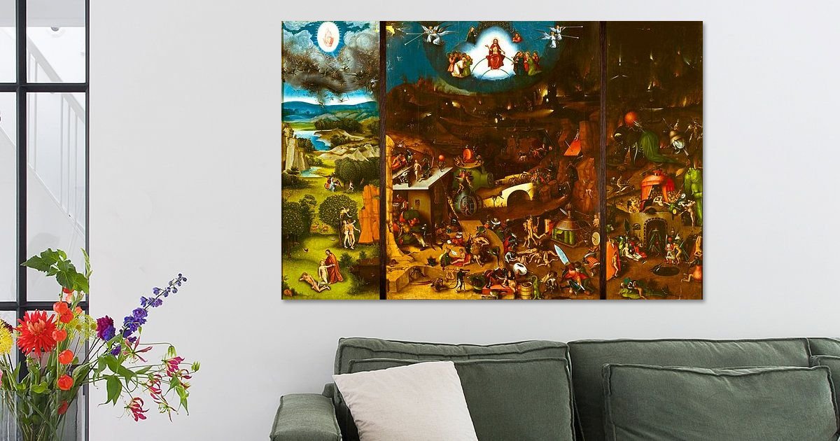 Het Laatste Oordeel (volledig 3 luik / triptiek) - Schilderij naar